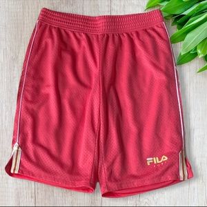 Fila Sport Pink Sparkle Mesh Athletic Shorts Sz L